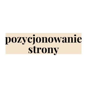 pozycjonowanie strony